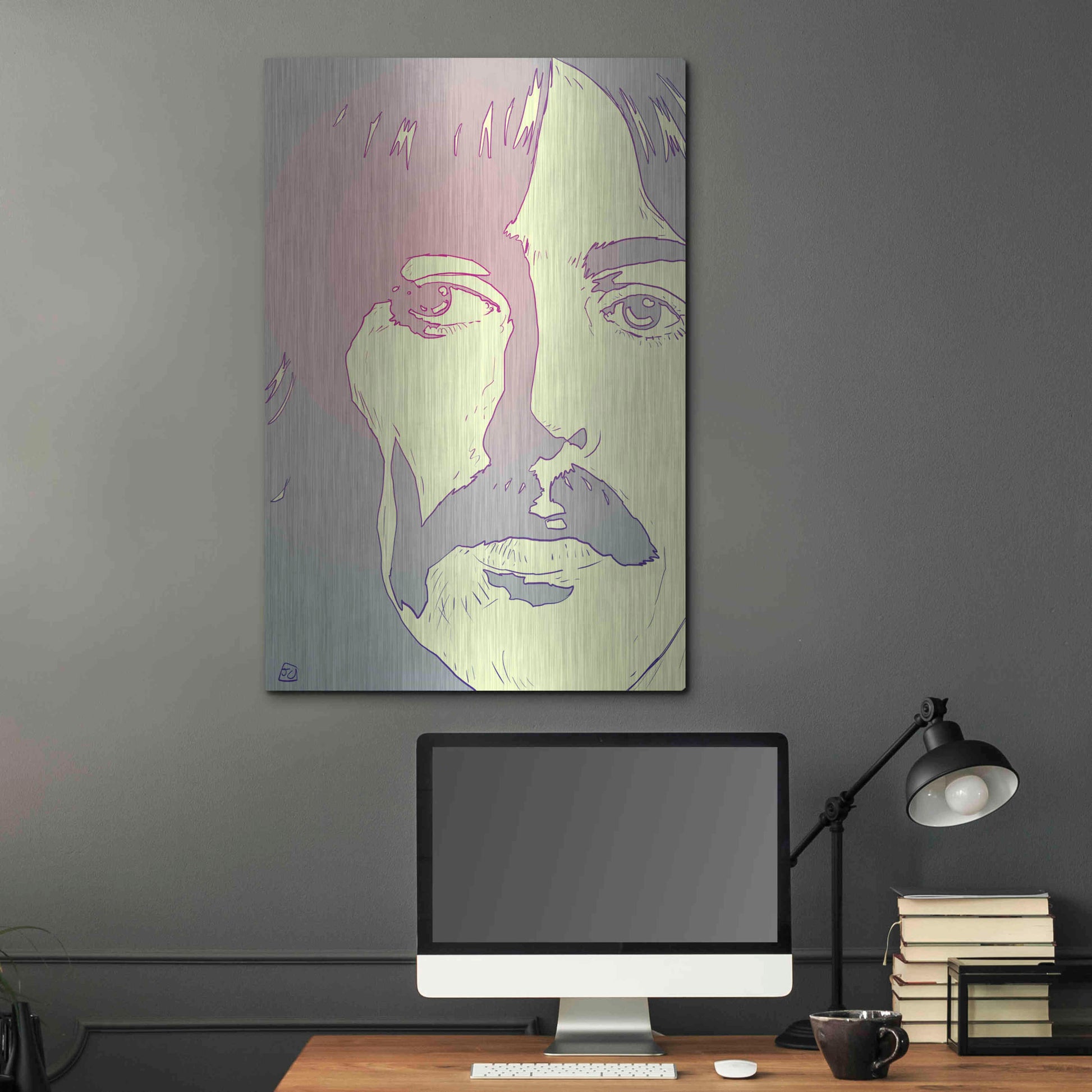 Luxe Metal Art 'George Harrison' by Giuseppe Cristiano, Metal Wall Art,24x36