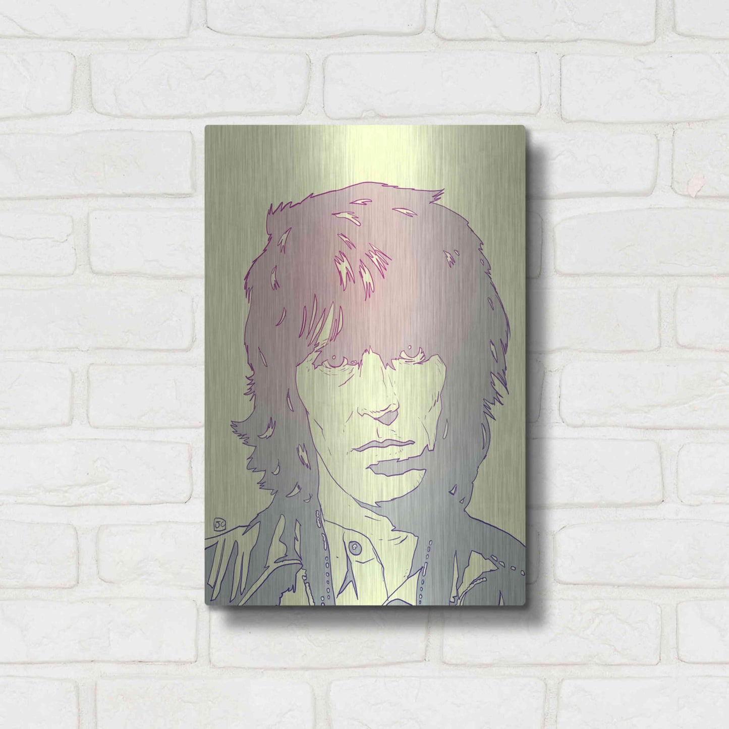 Luxe Metal Art 'Mick Jagger' by Giuseppe Cristiano, Metal Wall Art,12x16