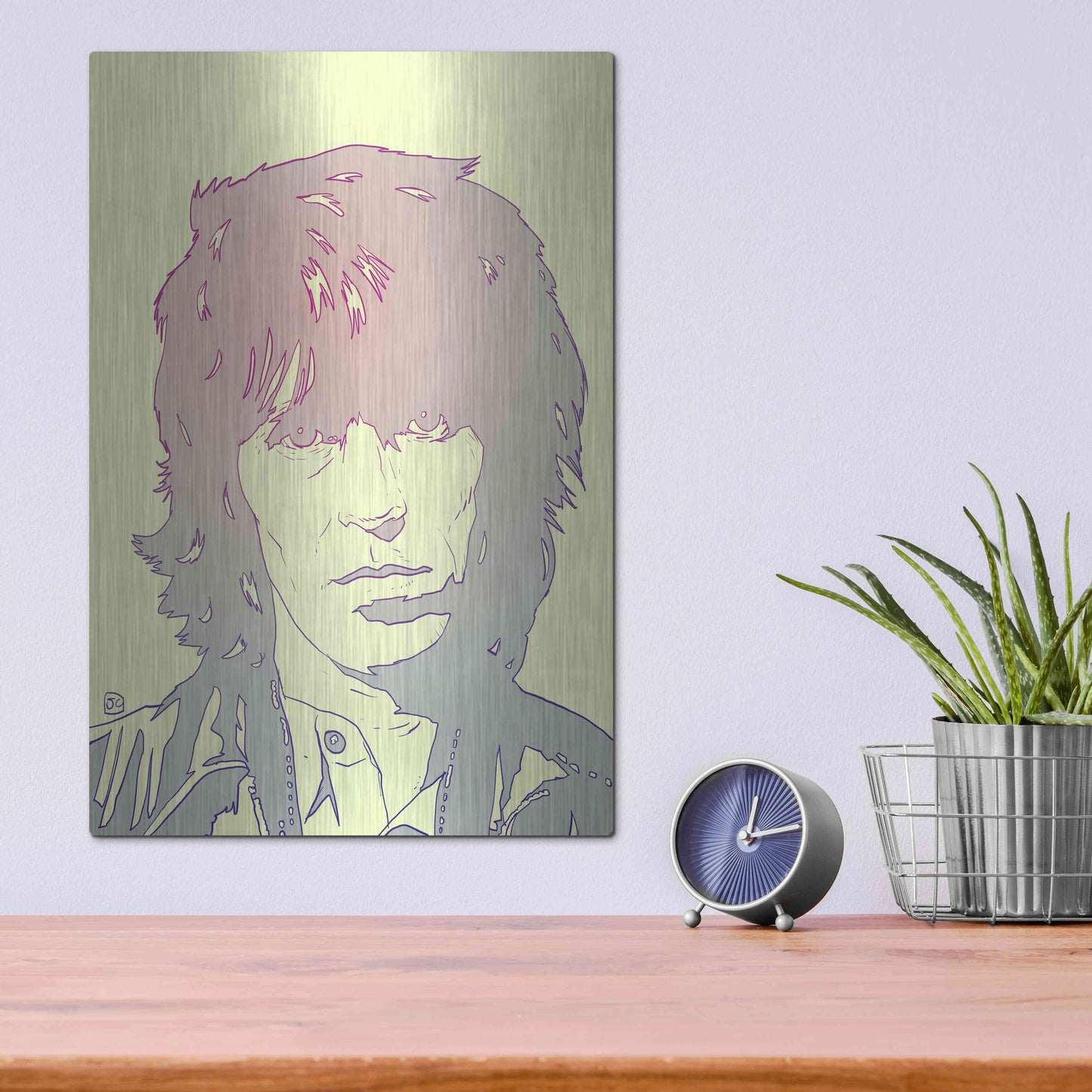 Luxe Metal Art 'Mick Jagger' by Giuseppe Cristiano, Metal Wall Art,12x16