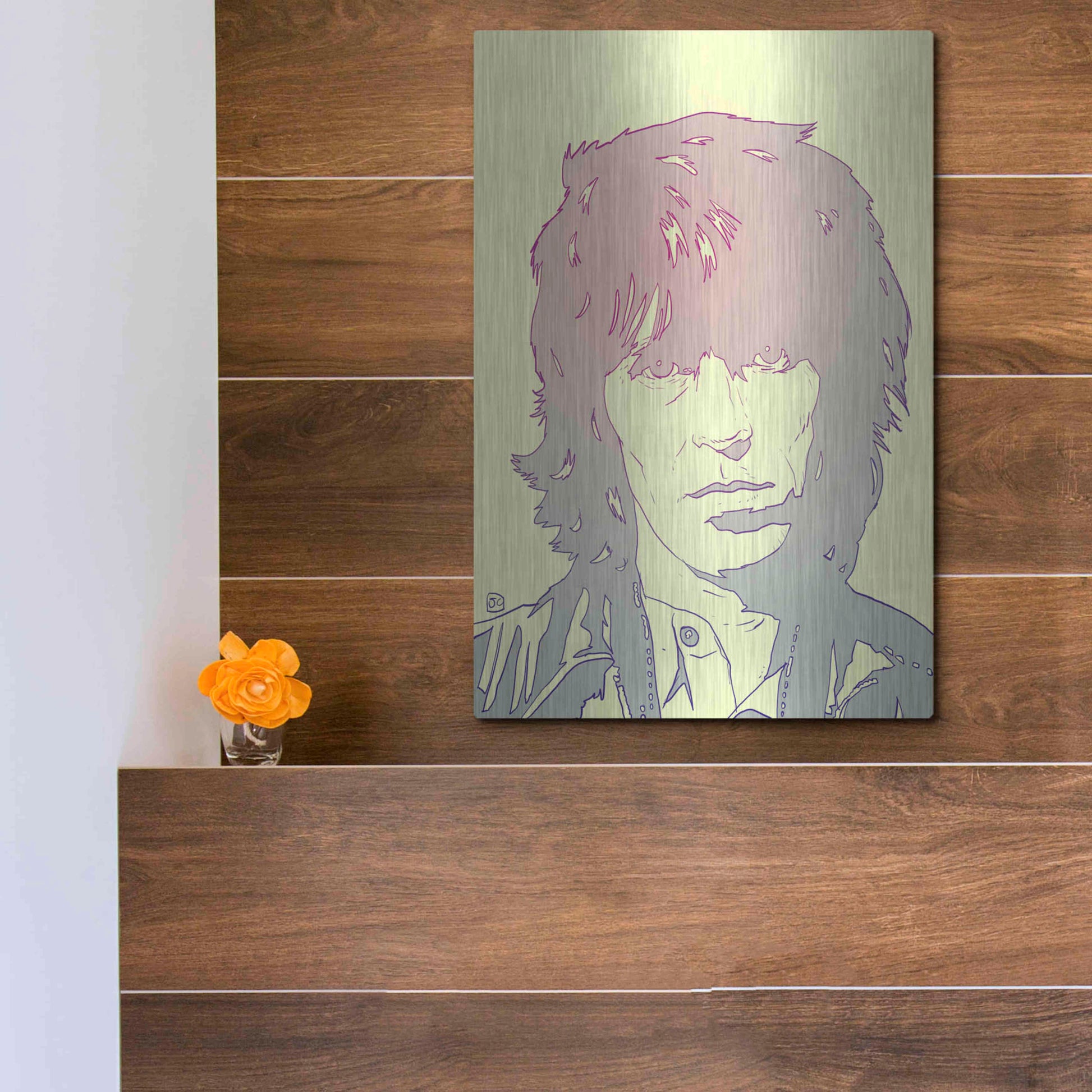 Luxe Metal Art 'Mick Jagger' by Giuseppe Cristiano, Metal Wall Art,12x16