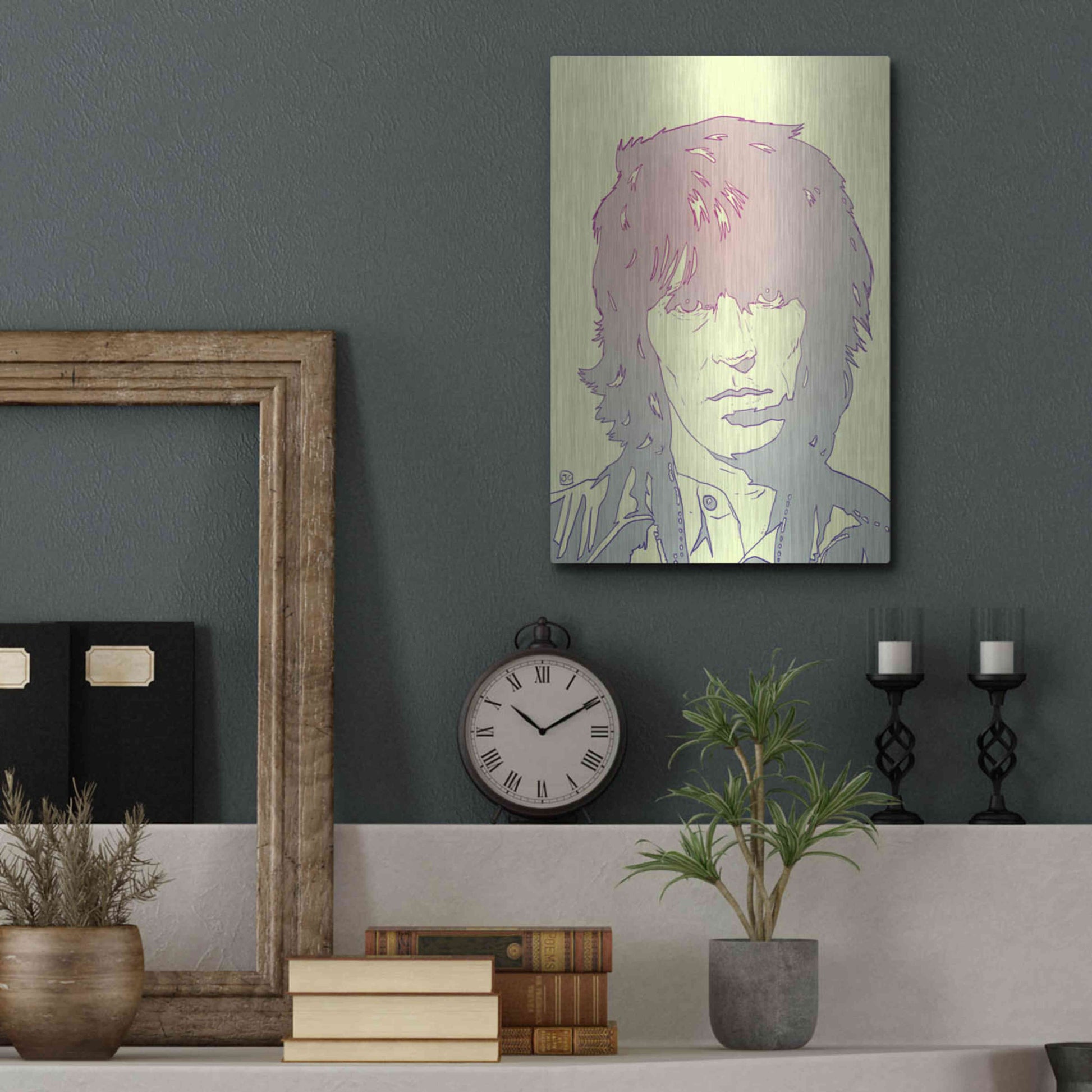 Luxe Metal Art 'Mick Jagger' by Giuseppe Cristiano, Metal Wall Art,12x16