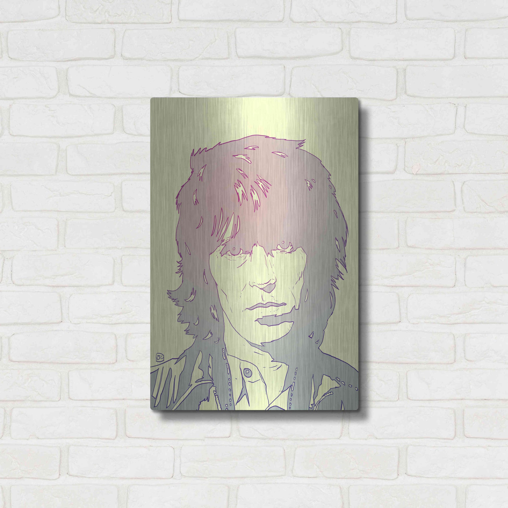 Luxe Metal Art 'Mick Jagger' by Giuseppe Cristiano, Metal Wall Art,16x24