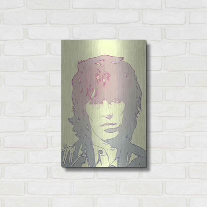 Luxe Metal Art 'Mick Jagger' by Giuseppe Cristiano, Metal Wall Art,16x24