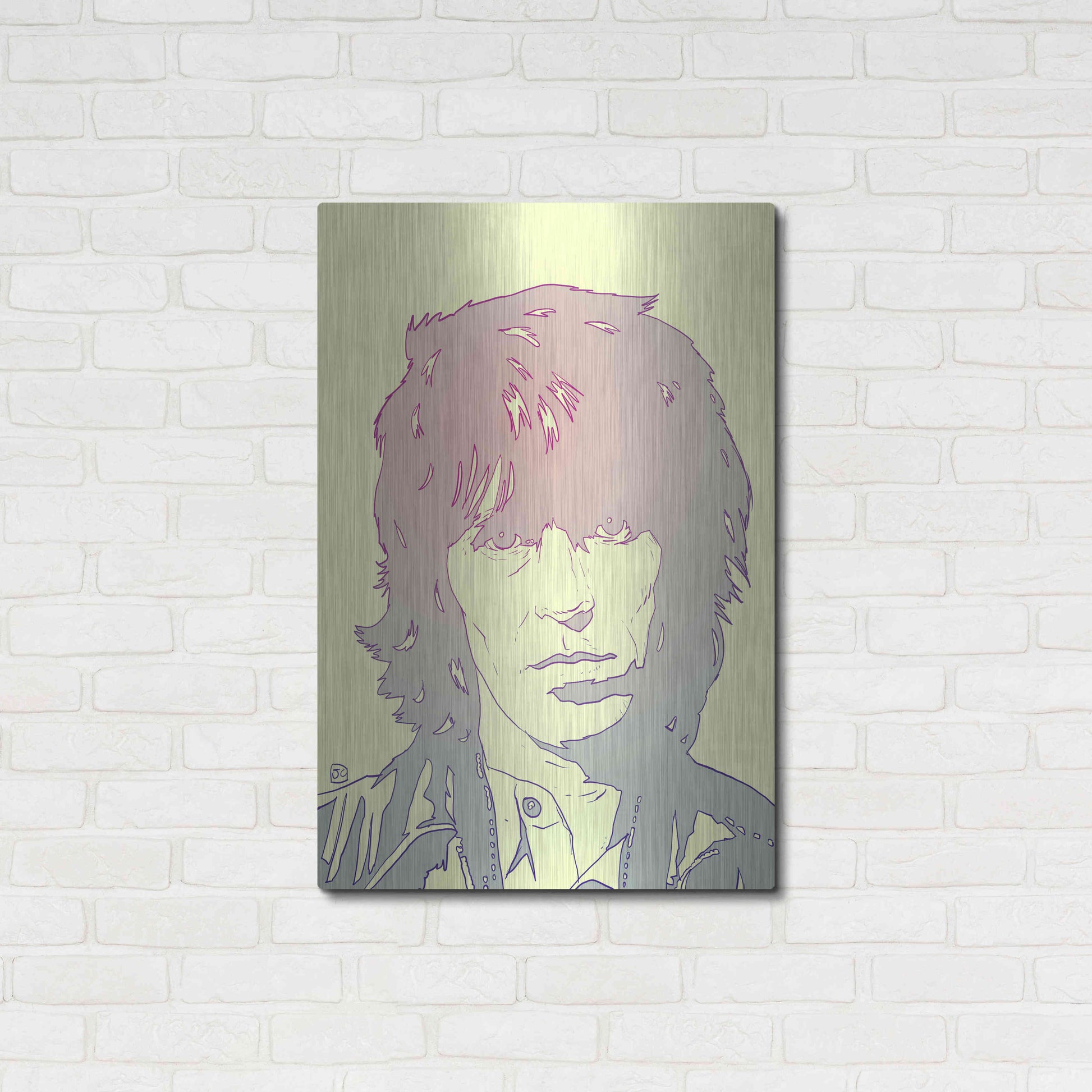 Luxe Metal Art 'Mick Jagger' by Giuseppe Cristiano, Metal Wall Art,24x36