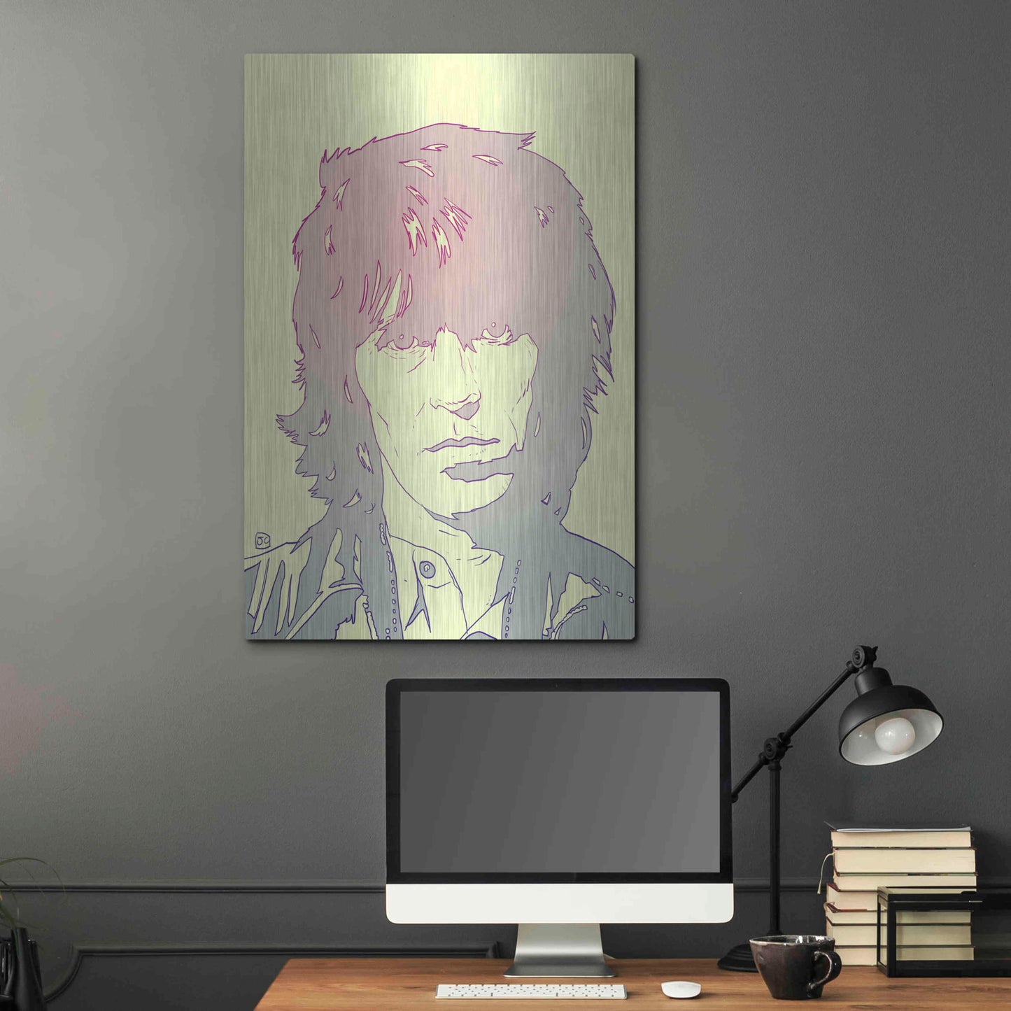 Luxe Metal Art 'Mick Jagger' by Giuseppe Cristiano, Metal Wall Art,24x36