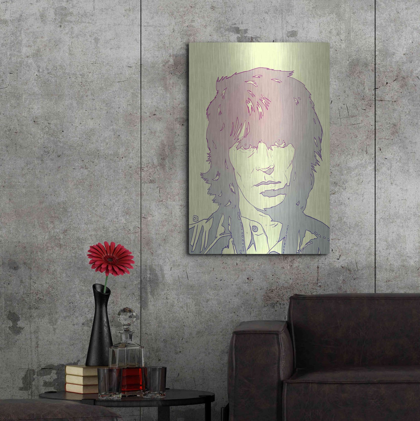 Luxe Metal Art 'Mick Jagger' by Giuseppe Cristiano, Metal Wall Art,24x36