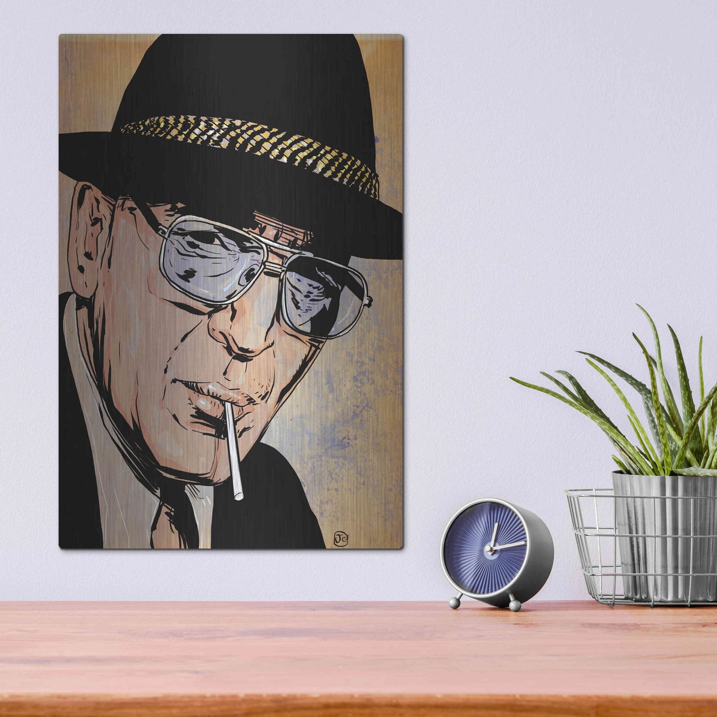 Luxe Metal Art 'Kojak' by Giuseppe Cristiano, Metal Wall Art,12x16