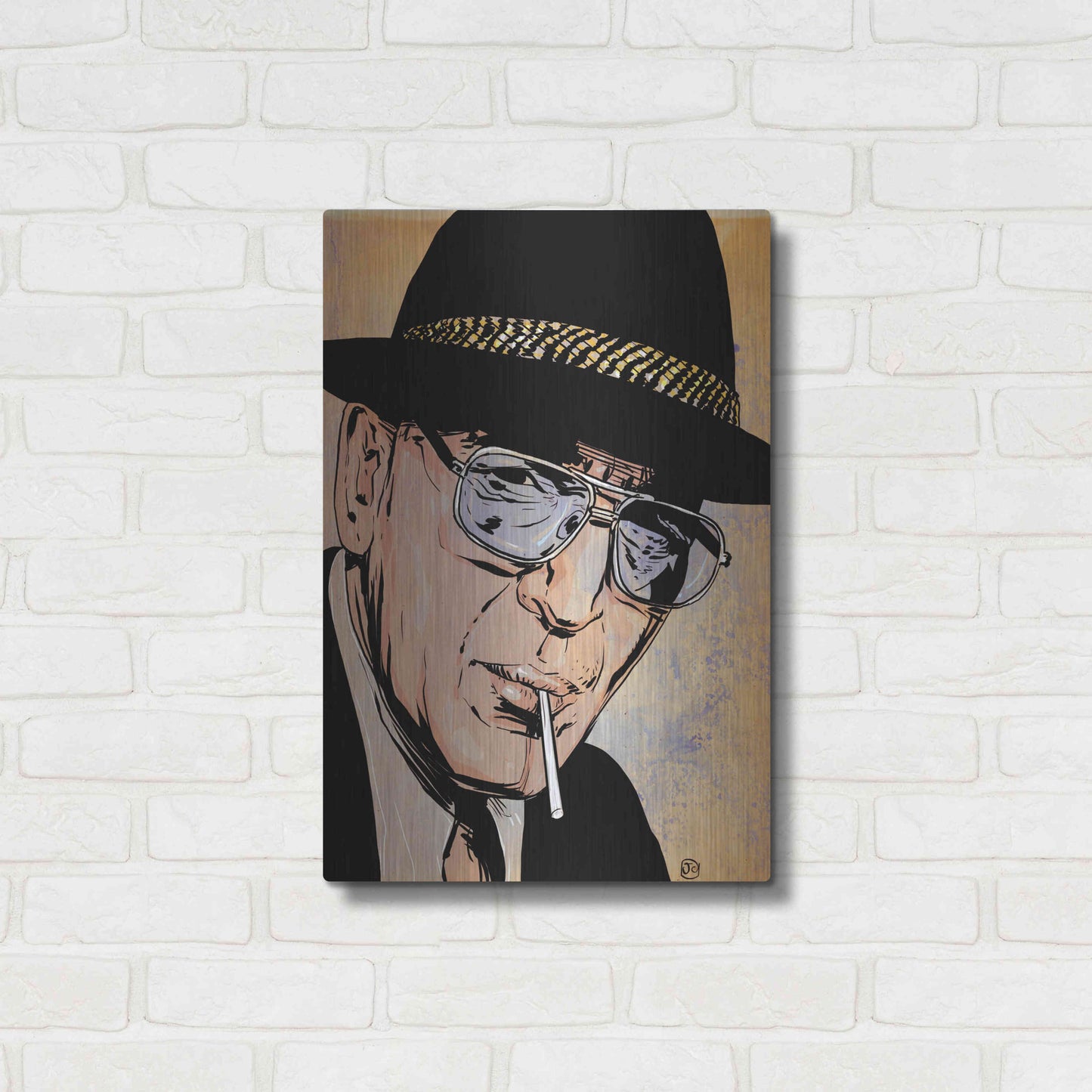 Luxe Metal Art 'Kojak' by Giuseppe Cristiano, Metal Wall Art,16x24