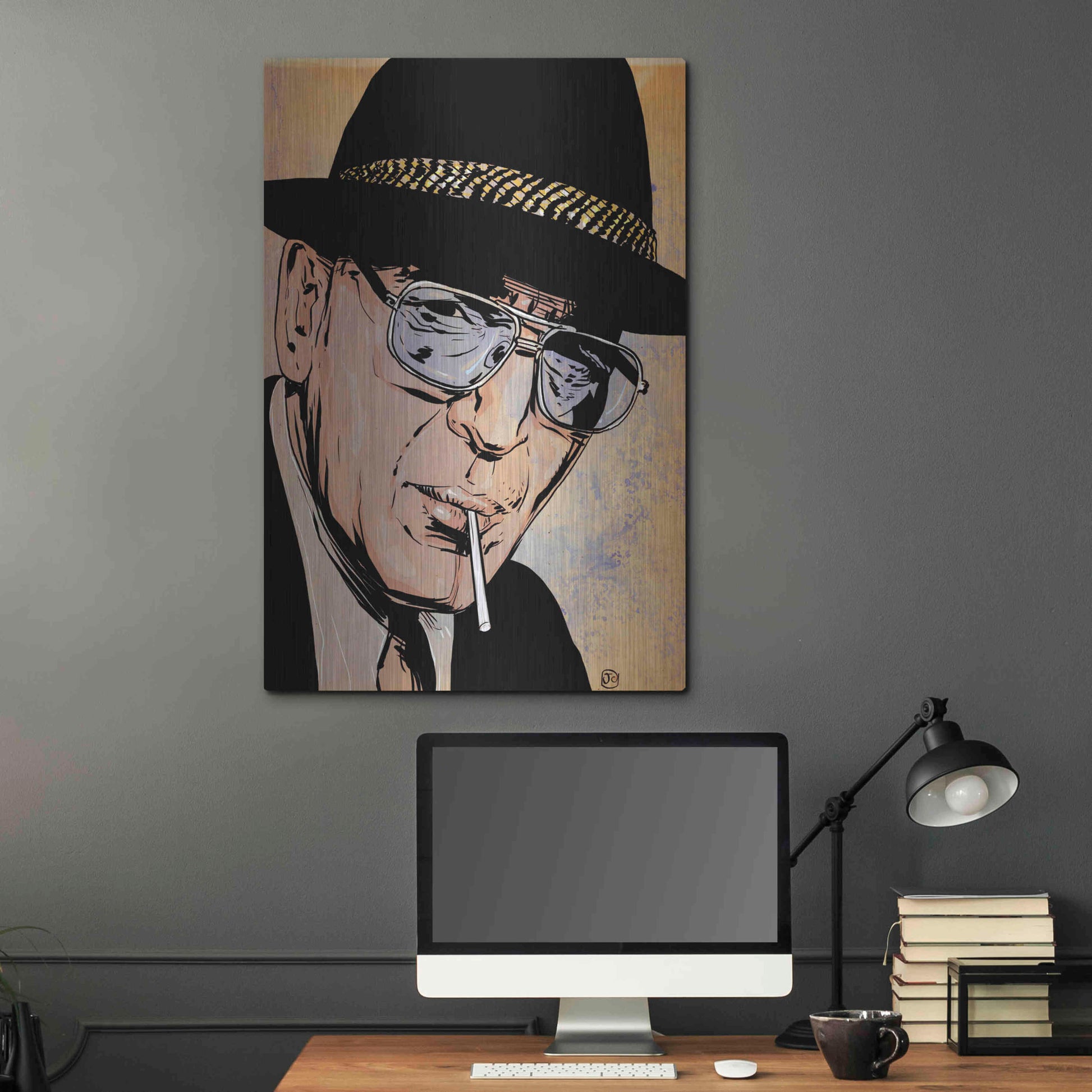 Luxe Metal Art 'Kojak' by Giuseppe Cristiano, Metal Wall Art,24x36