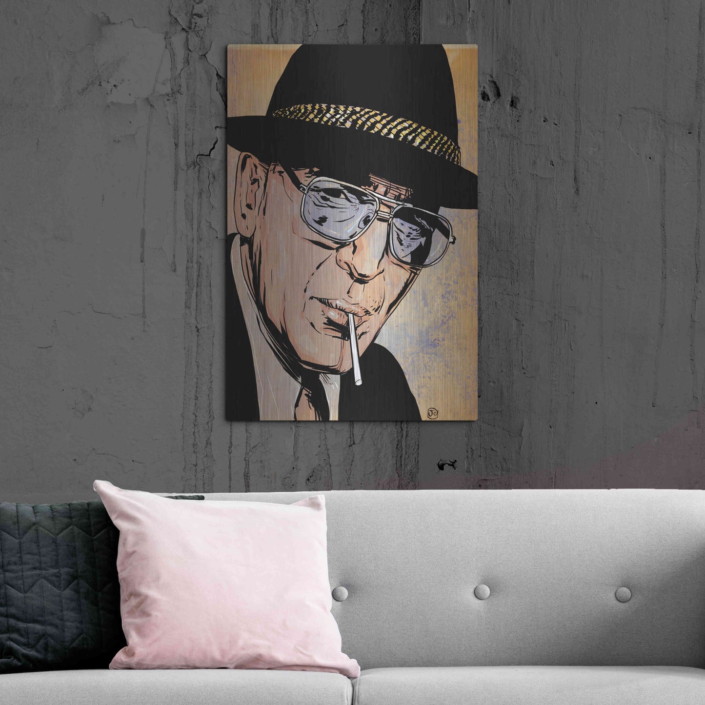 Luxe Metal Art 'Kojak' by Giuseppe Cristiano, Metal Wall Art,24x36