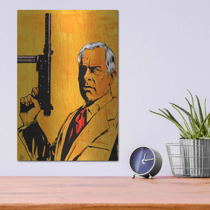 Luxe Metal Art 'Lee Marvin' by Giuseppe Cristiano, Metal Wall Art,12x16