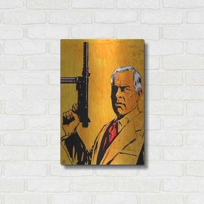 Luxe Metal Art 'Lee Marvin' by Giuseppe Cristiano, Metal Wall Art,16x24