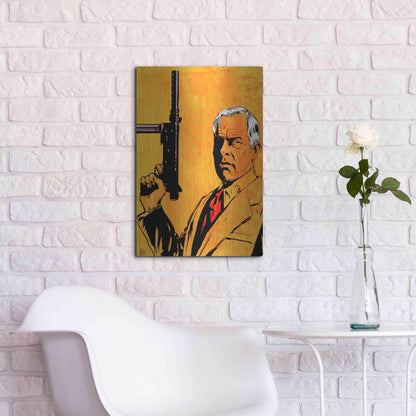 Luxe Metal Art 'Lee Marvin' by Giuseppe Cristiano, Metal Wall Art,16x24