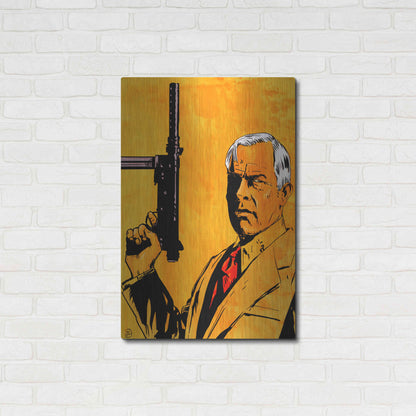 Luxe Metal Art 'Lee Marvin' by Giuseppe Cristiano, Metal Wall Art,24x36