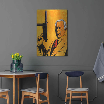 Luxe Metal Art 'Lee Marvin' by Giuseppe Cristiano, Metal Wall Art,24x36