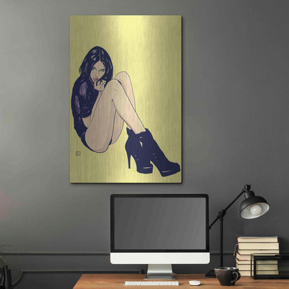 Luxe Metal Art 'Legs and Shoes' by Giuseppe Cristiano, Metal Wall Art,24x36