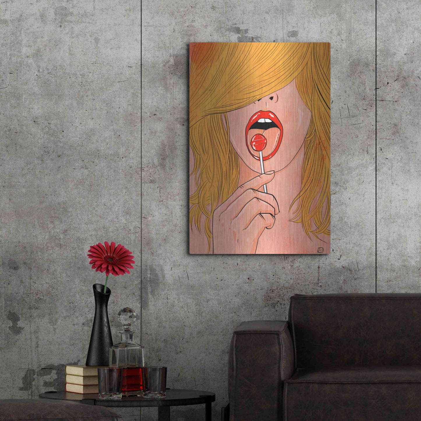 Luxe Metal Art 'Lolipop' by Giuseppe Cristiano, Metal Wall Art,24x36