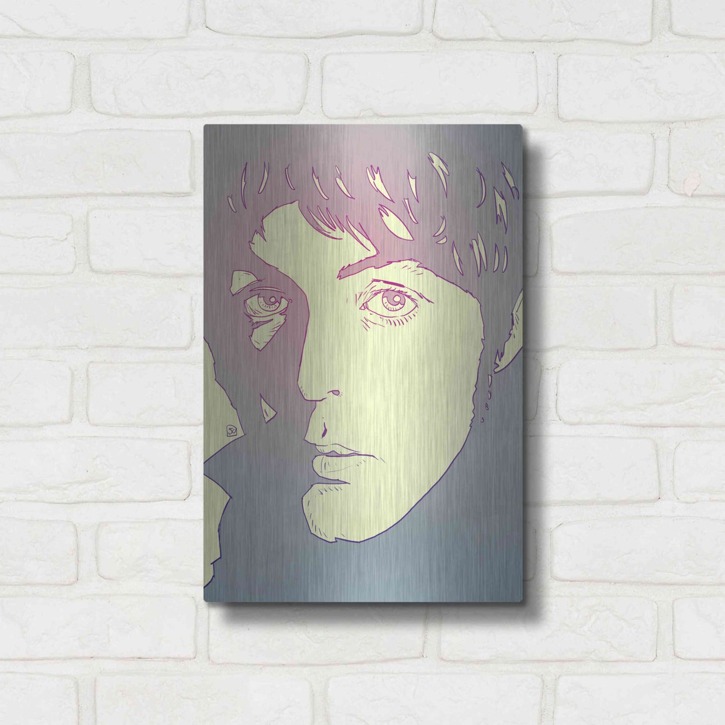 Luxe Metal Art 'Paul' by Giuseppe Cristiano, Metal Wall Art,12x16