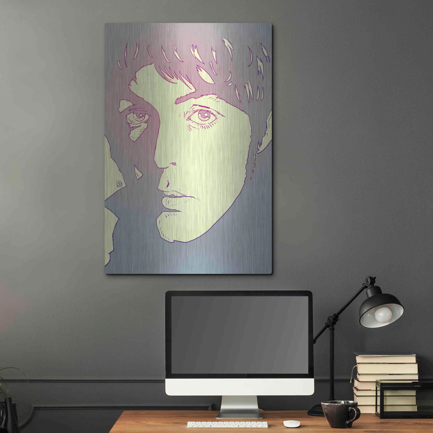 Luxe Metal Art 'Paul' by Giuseppe Cristiano, Metal Wall Art,24x36