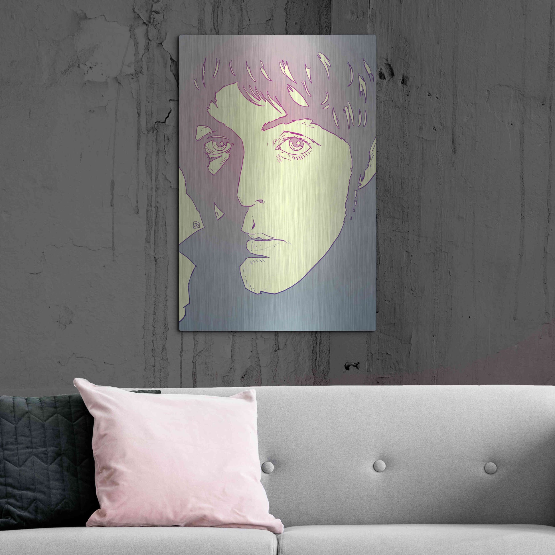 Luxe Metal Art 'Paul' by Giuseppe Cristiano, Metal Wall Art,24x36