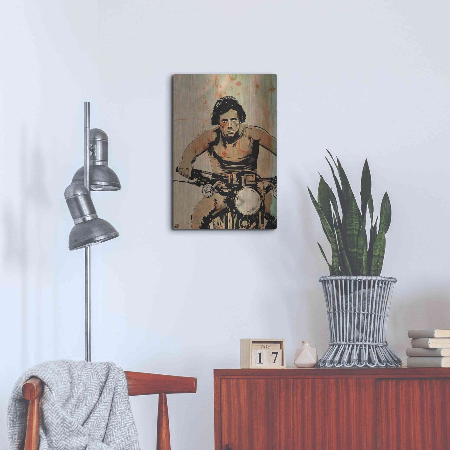 Luxe Metal Art 'Rambo' by Giuseppe Cristiano, Metal Wall Art,16x24