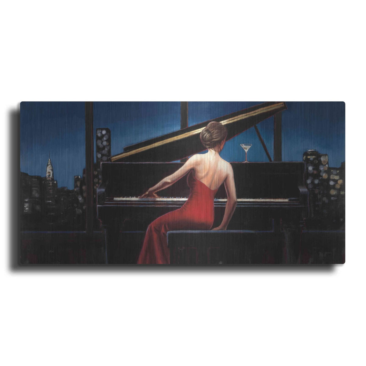 'Lady in Red' by Marco Fabiano – Metal Wall Art