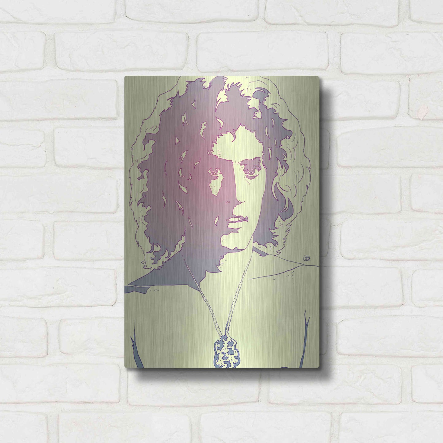 Luxe Metal Art 'Roger Daltrey' by Giuseppe Cristiano, Metal Wall Art,12x16