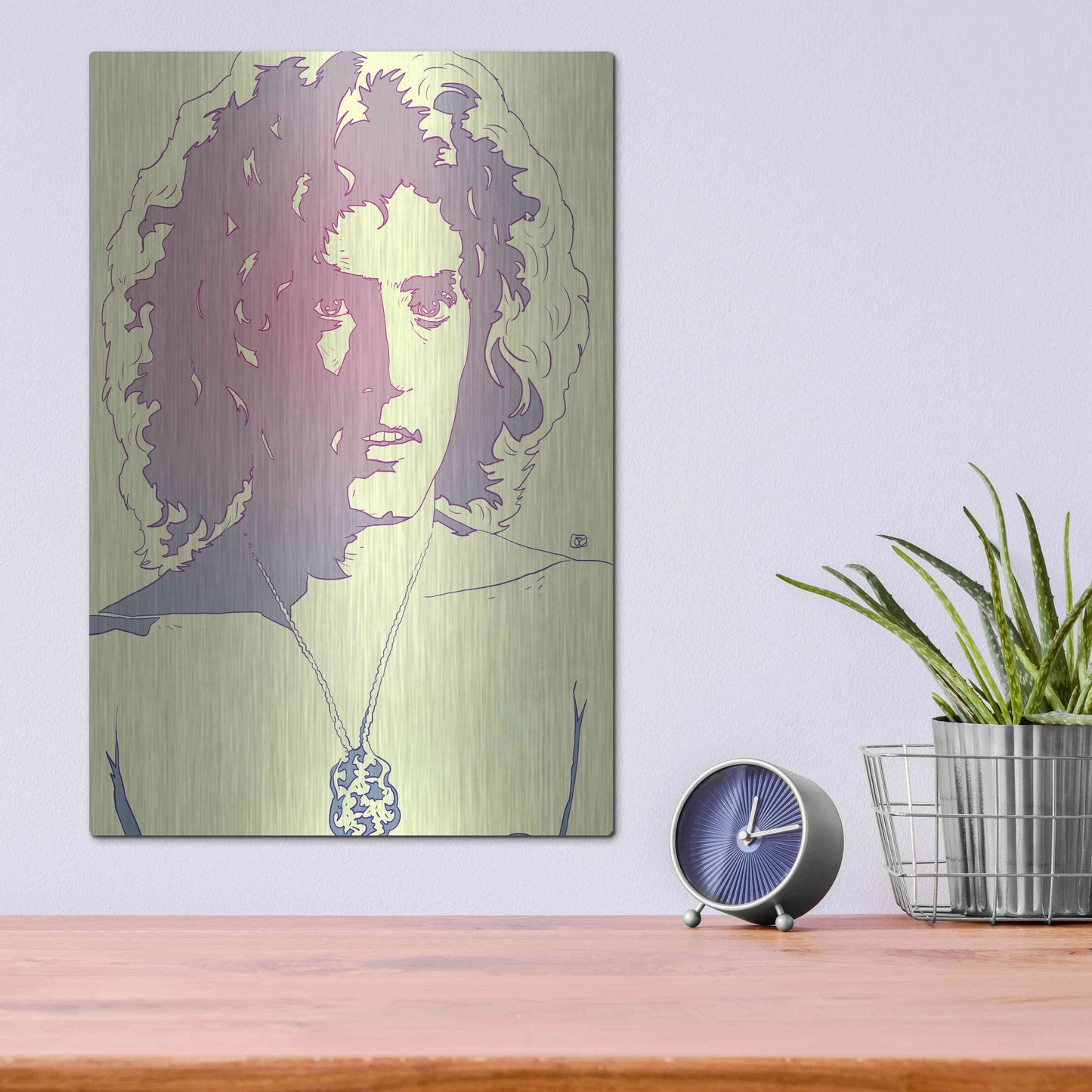 Luxe Metal Art 'Roger Daltrey' by Giuseppe Cristiano, Metal Wall Art,12x16