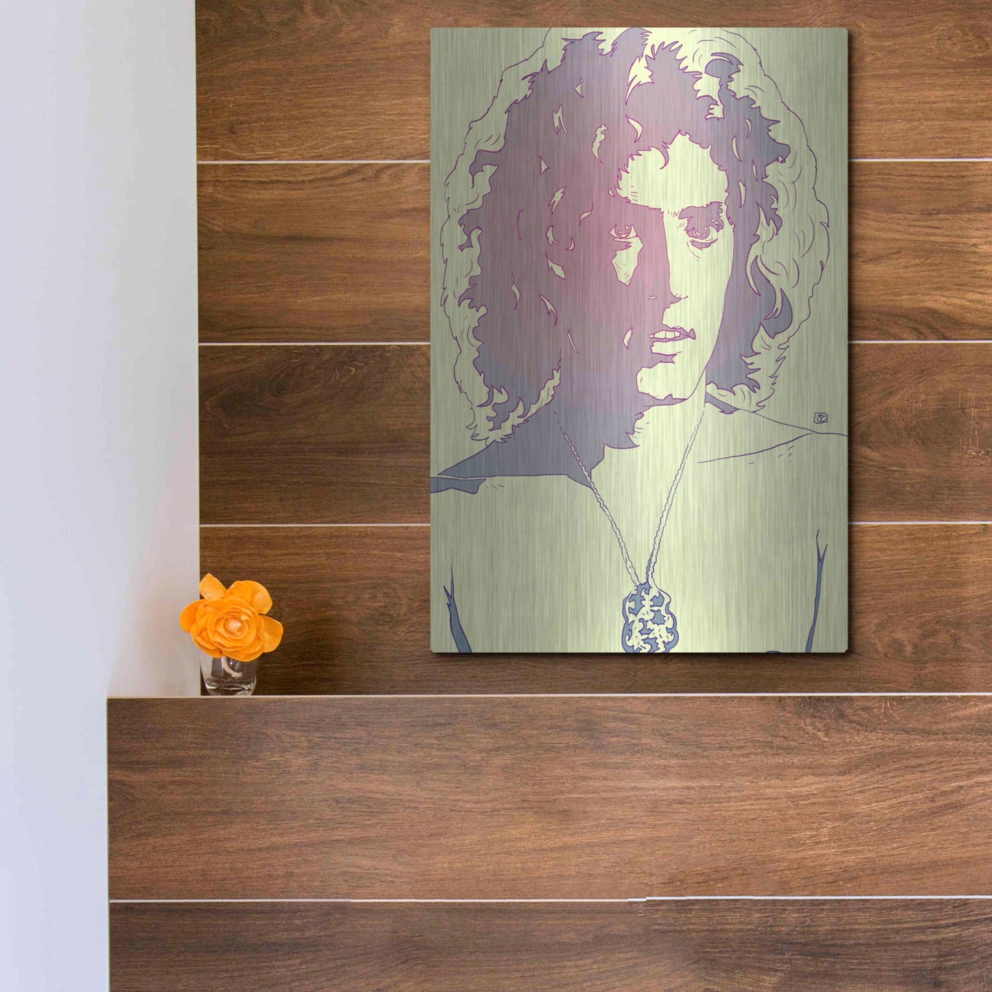 Luxe Metal Art 'Roger Daltrey' by Giuseppe Cristiano, Metal Wall Art,12x16