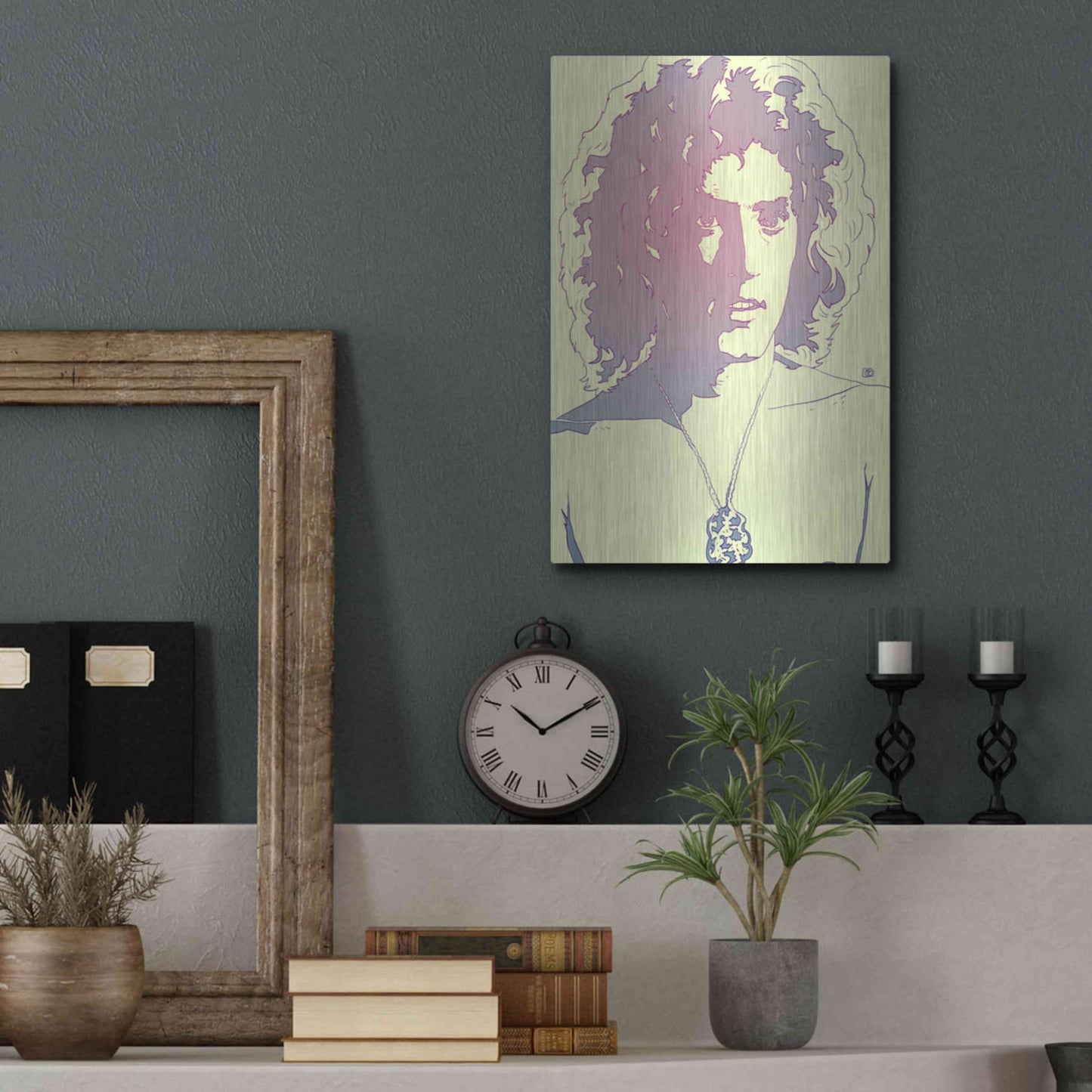 Luxe Metal Art 'Roger Daltrey' by Giuseppe Cristiano, Metal Wall Art,12x16