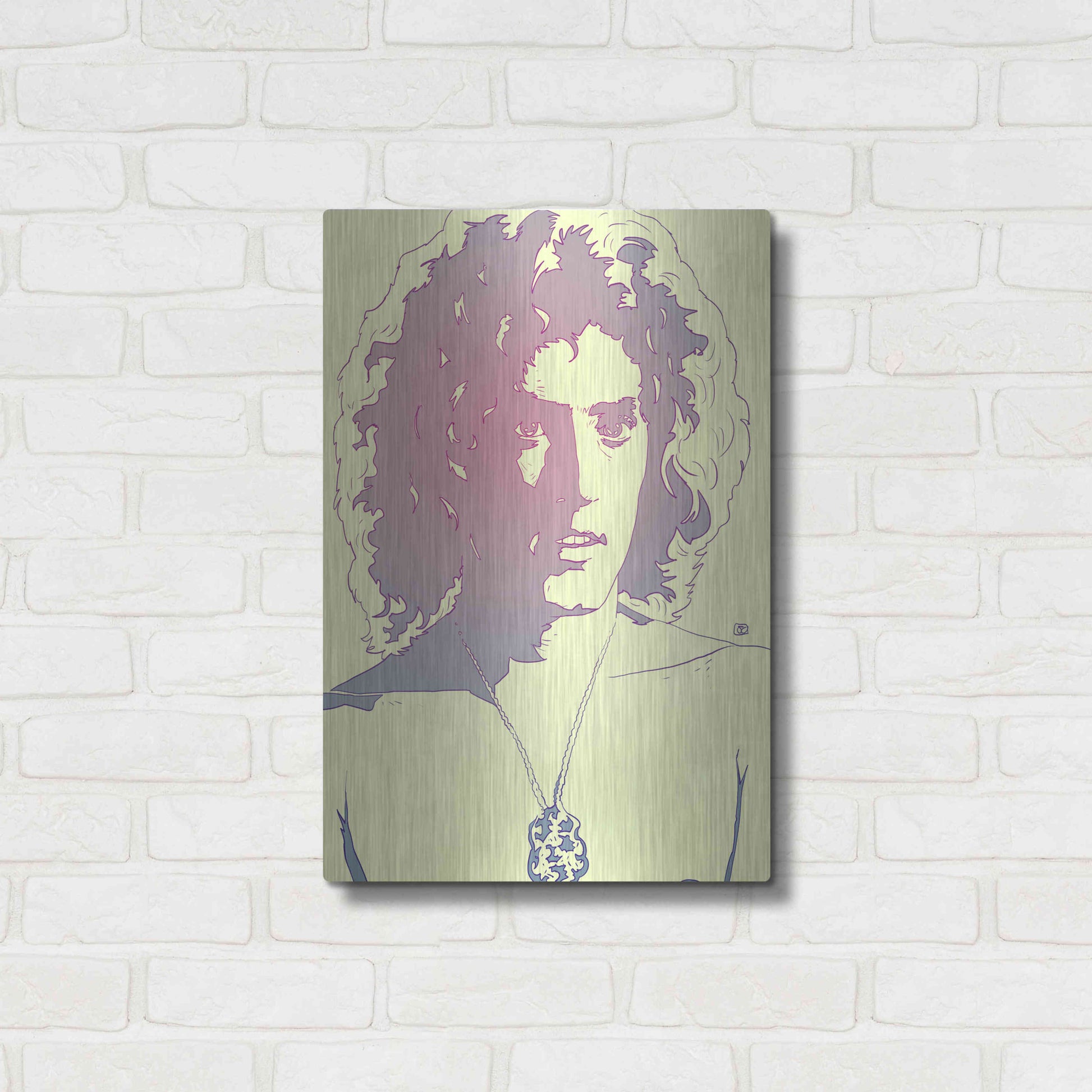 Luxe Metal Art 'Roger Daltrey' by Giuseppe Cristiano, Metal Wall Art,16x24