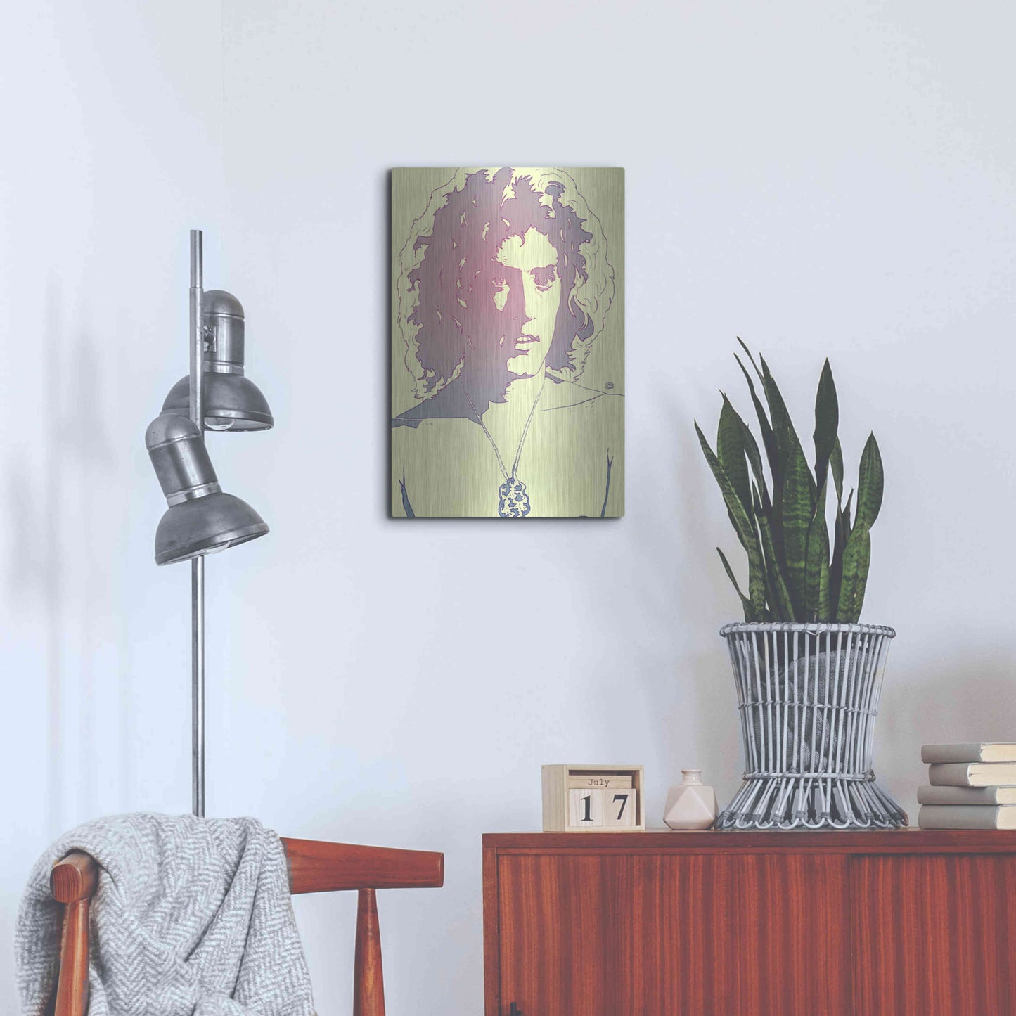 Luxe Metal Art 'Roger Daltrey' by Giuseppe Cristiano, Metal Wall Art,16x24