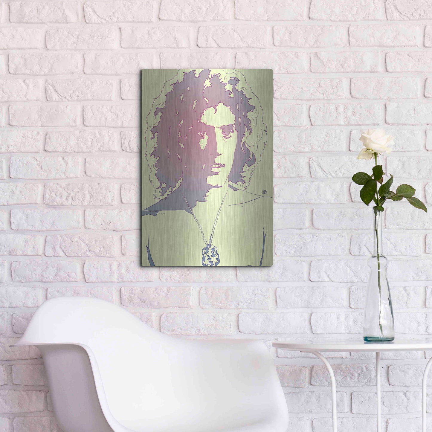 Luxe Metal Art 'Roger Daltrey' by Giuseppe Cristiano, Metal Wall Art,16x24