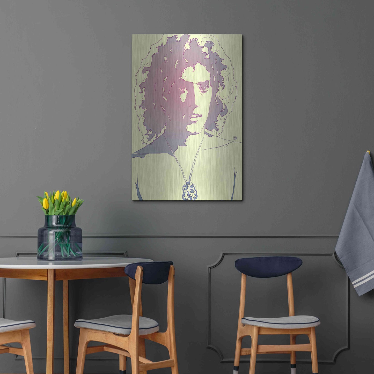 Luxe Metal Art 'Roger Daltrey' by Giuseppe Cristiano, Metal Wall Art,24x36