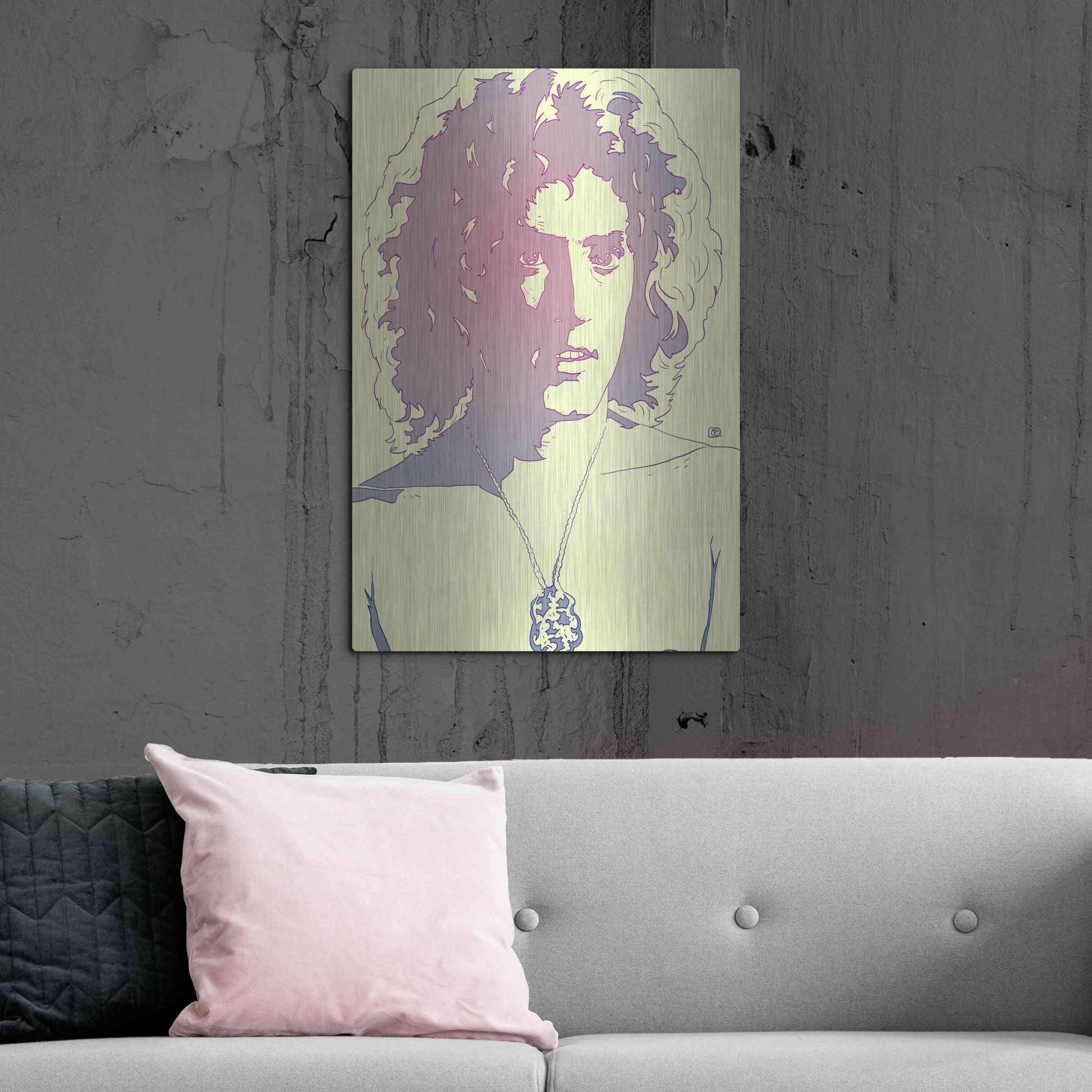 Luxe Metal Art 'Roger Daltrey' by Giuseppe Cristiano, Metal Wall Art,24x36