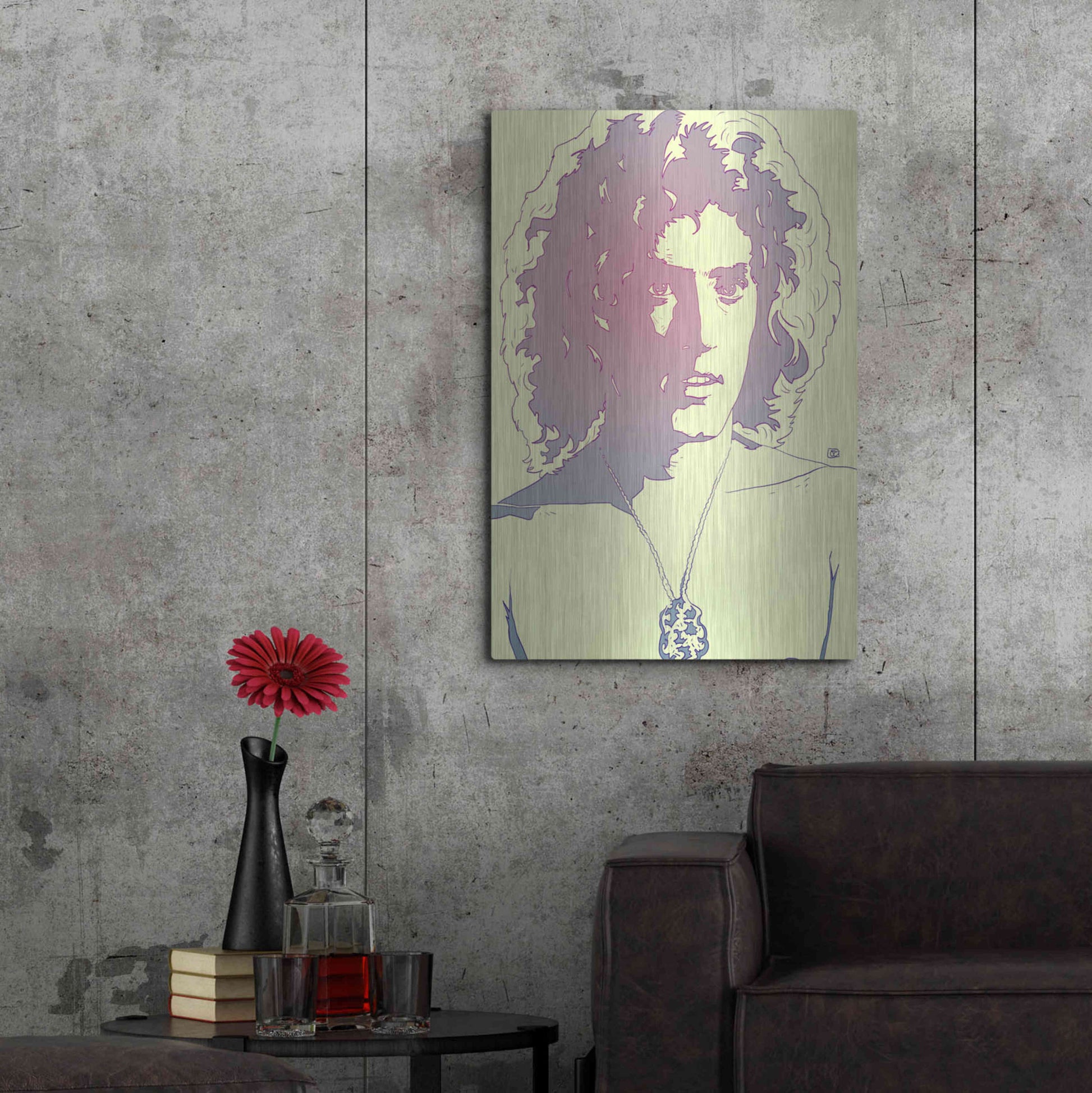 Luxe Metal Art 'Roger Daltrey' by Giuseppe Cristiano, Metal Wall Art,24x36