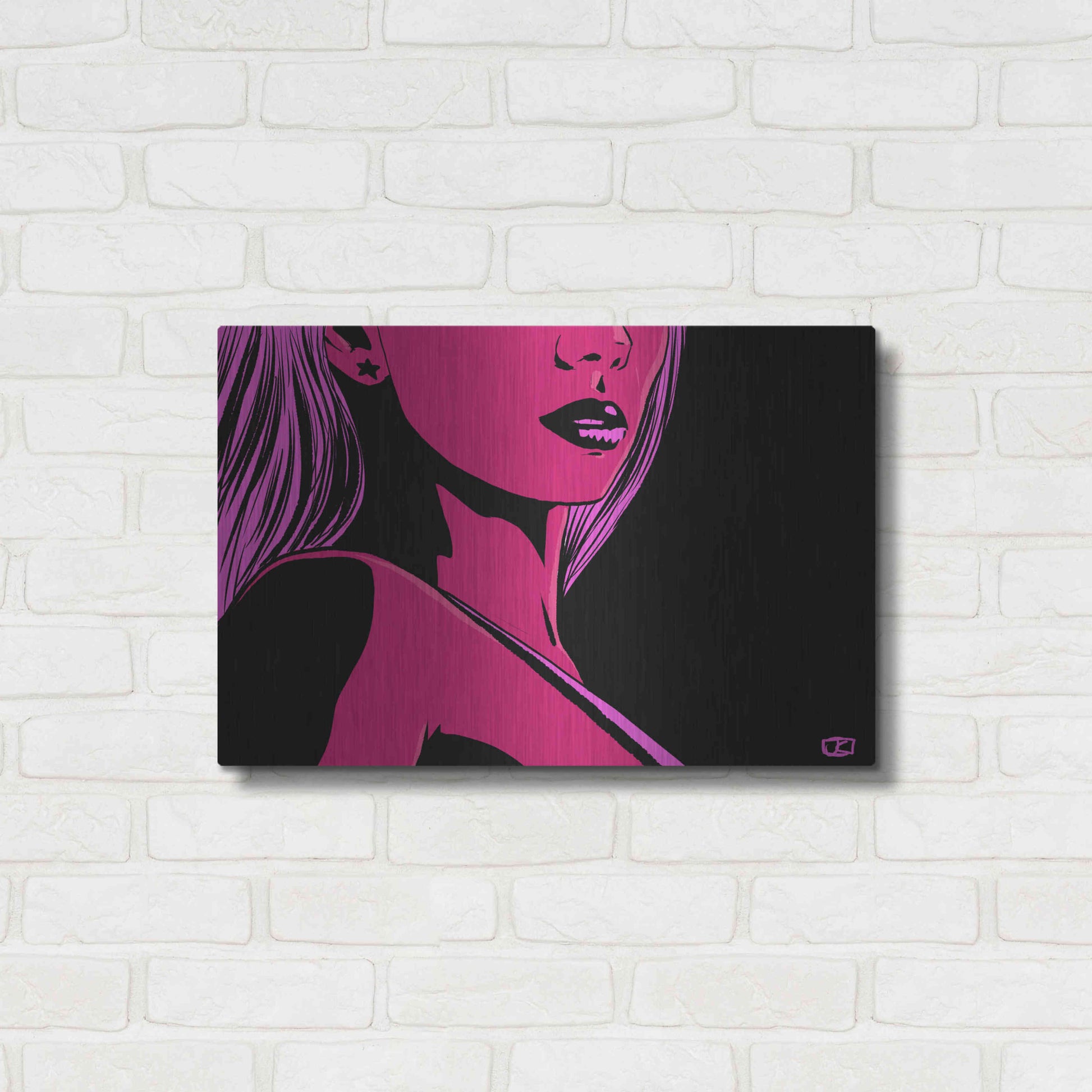 Luxe Metal Art 'Scarlet' by Giuseppe Cristiano, Metal Wall Art,24x16