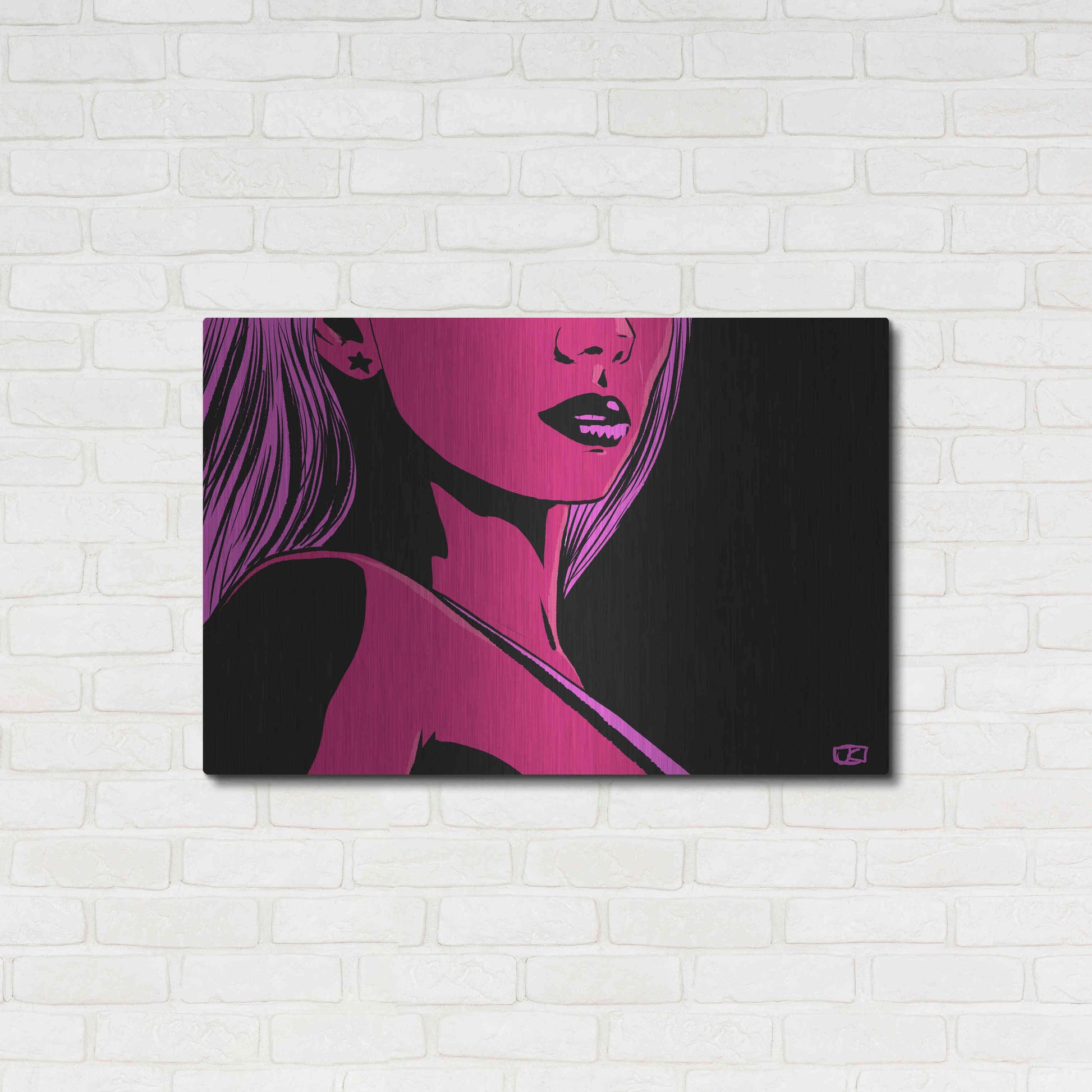 Luxe Metal Art 'Scarlet' by Giuseppe Cristiano, Metal Wall Art,36x24