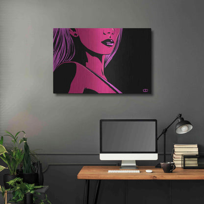 Luxe Metal Art 'Scarlet' by Giuseppe Cristiano, Metal Wall Art,36x24