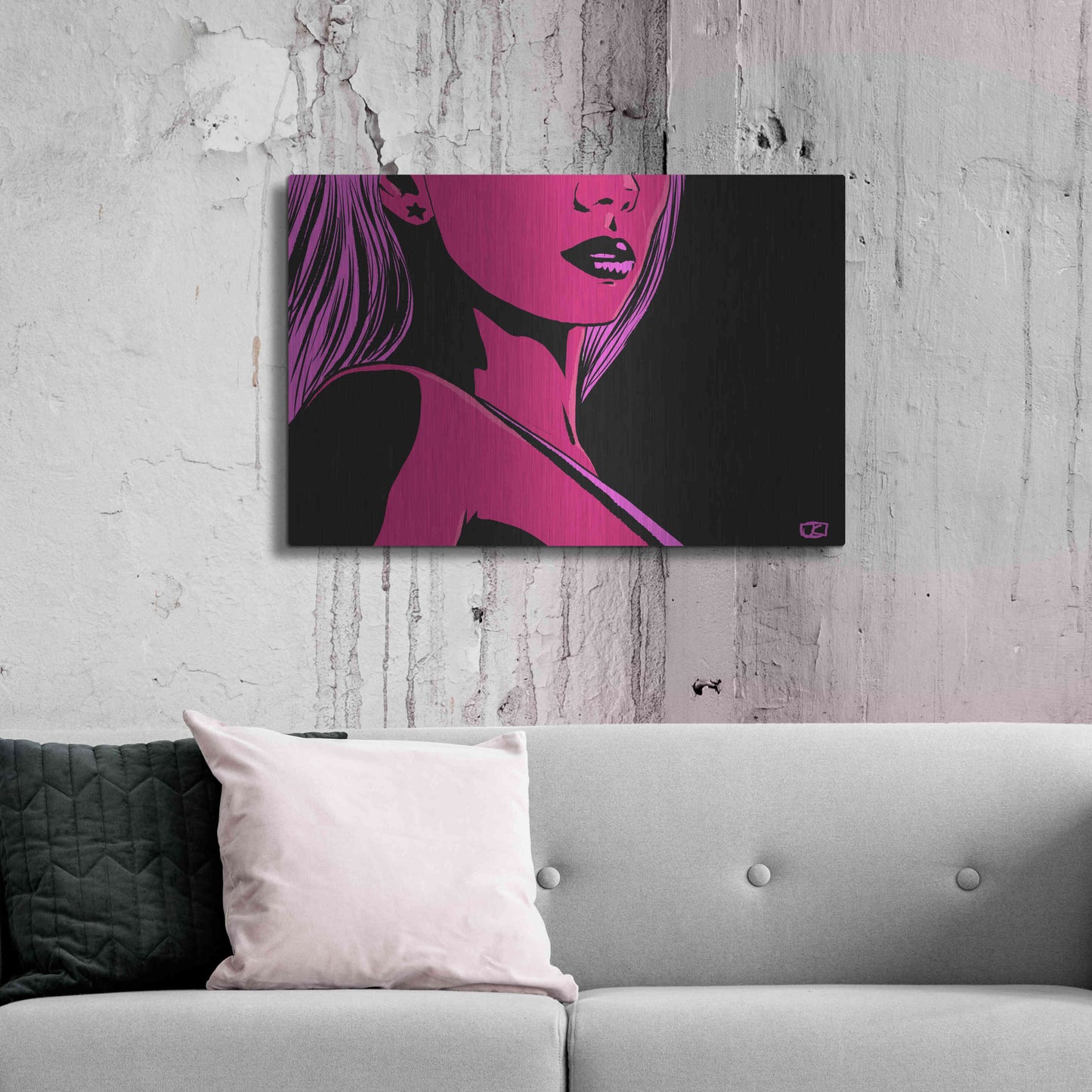 Luxe Metal Art 'Scarlet' by Giuseppe Cristiano, Metal Wall Art,36x24