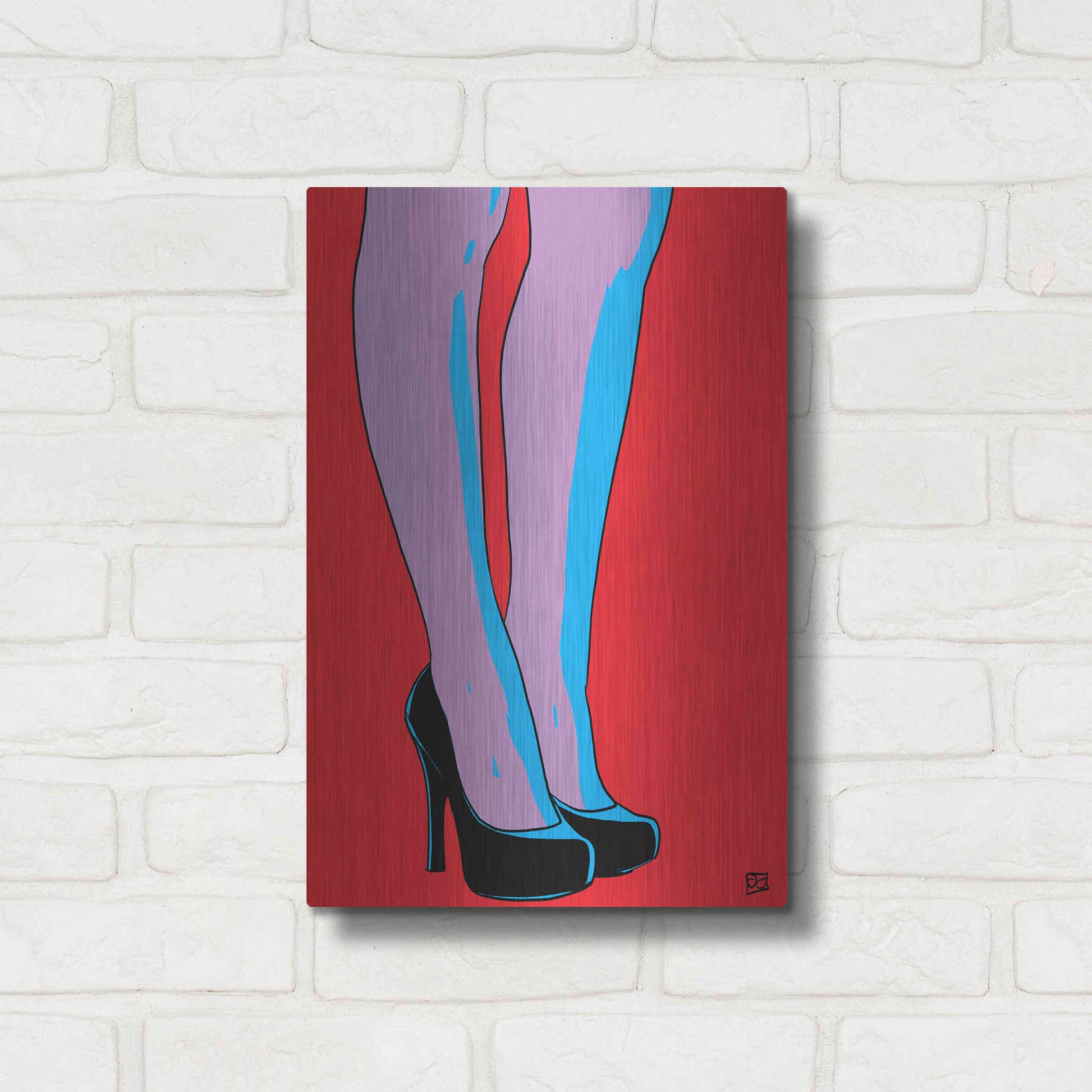 Luxe Metal Art 'Shoes IX' by Giuseppe Cristiano, Metal Wall Art,12x16