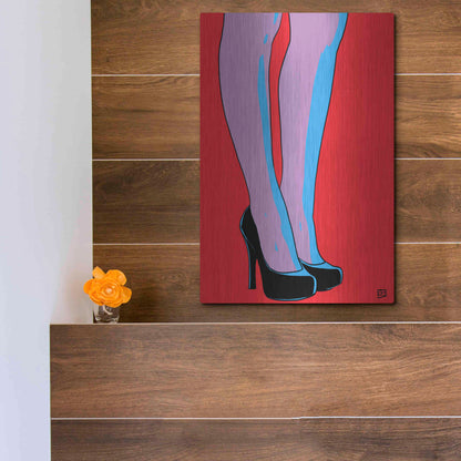 Luxe Metal Art 'Shoes IX' by Giuseppe Cristiano, Metal Wall Art,12x16