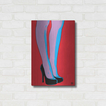 Luxe Metal Art 'Shoes IX' by Giuseppe Cristiano, Metal Wall Art,16x24