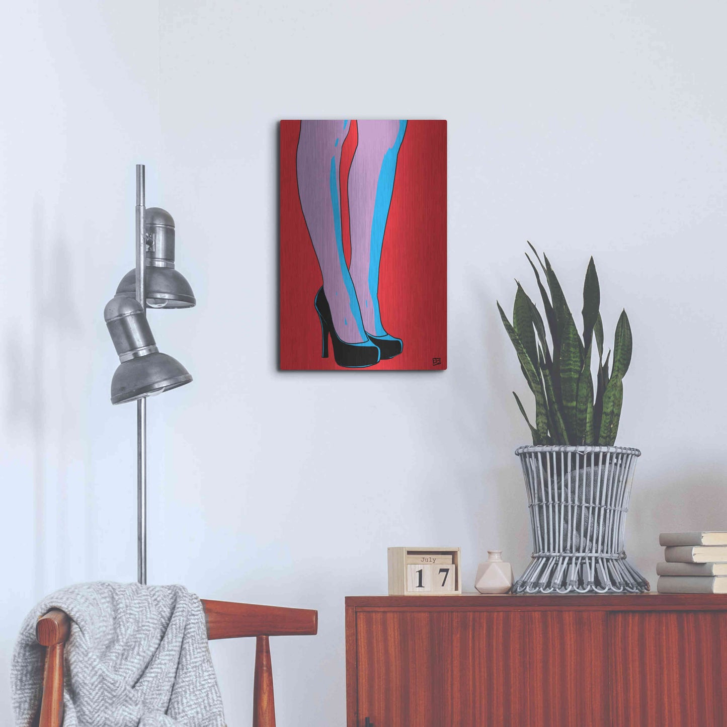 Luxe Metal Art 'Shoes IX' by Giuseppe Cristiano, Metal Wall Art,16x24