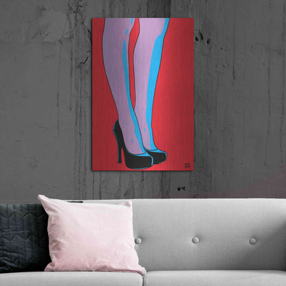 Luxe Metal Art 'Shoes IX' by Giuseppe Cristiano, Metal Wall Art,24x36