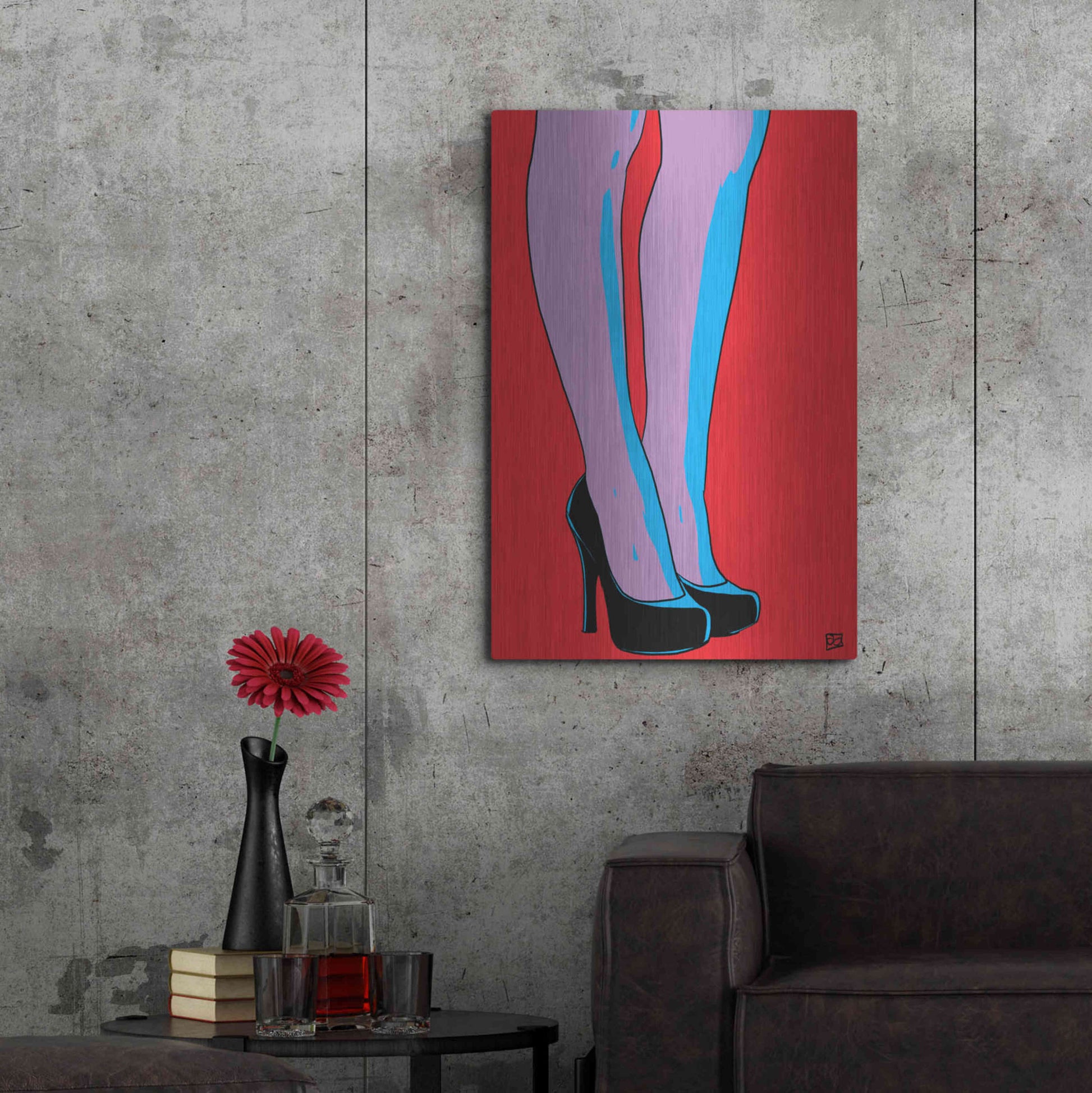 Luxe Metal Art 'Shoes IX' by Giuseppe Cristiano, Metal Wall Art,24x36