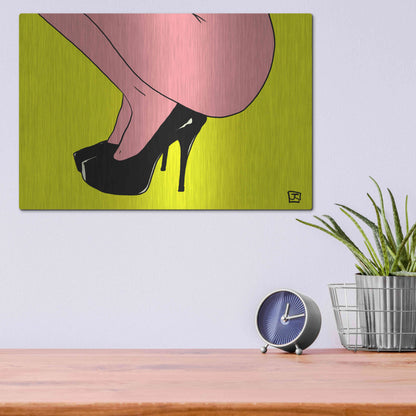 Luxe Metal Art 'Shoes Only I' by Giuseppe Cristiano, Metal Wall Art,16x12