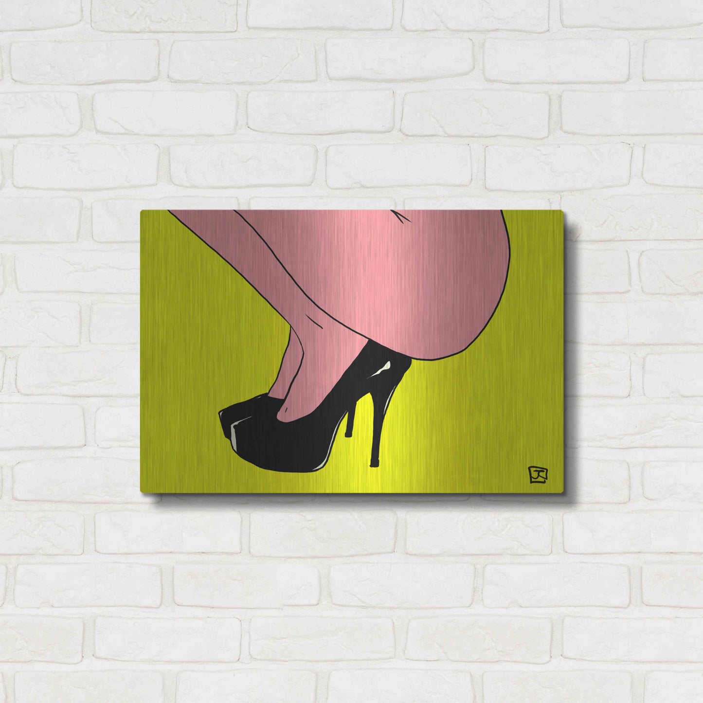 Luxe Metal Art 'Shoes Only I' by Giuseppe Cristiano, Metal Wall Art,24x16