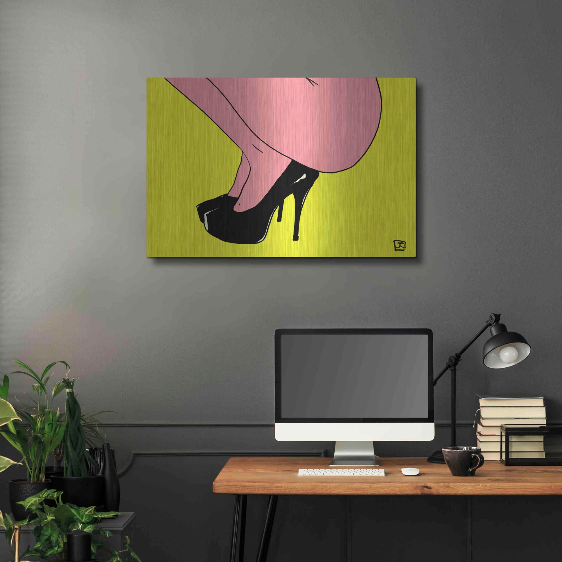 Luxe Metal Art 'Shoes Only I' by Giuseppe Cristiano, Metal Wall Art,36x24