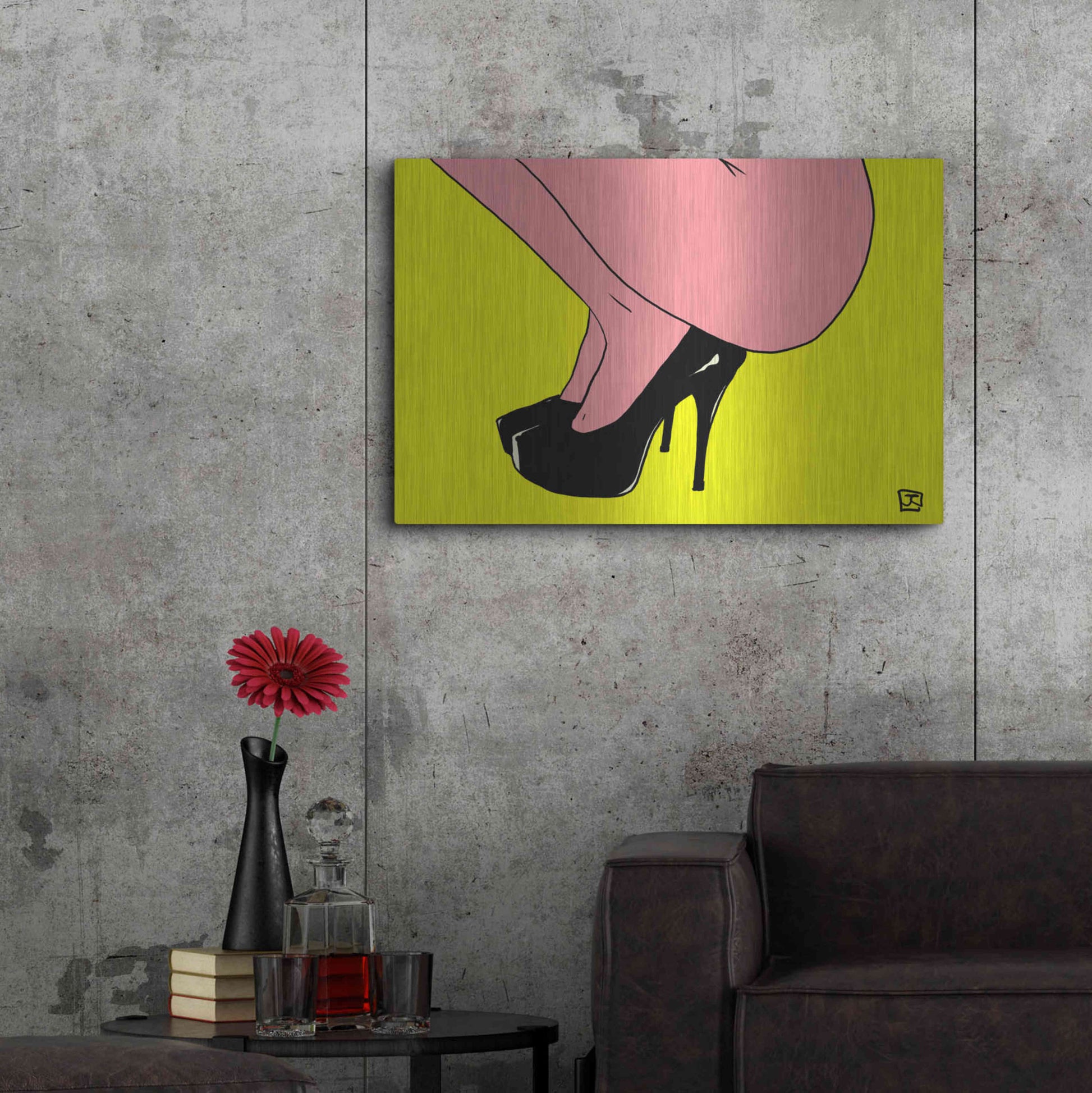 Luxe Metal Art 'Shoes Only I' by Giuseppe Cristiano, Metal Wall Art,36x24